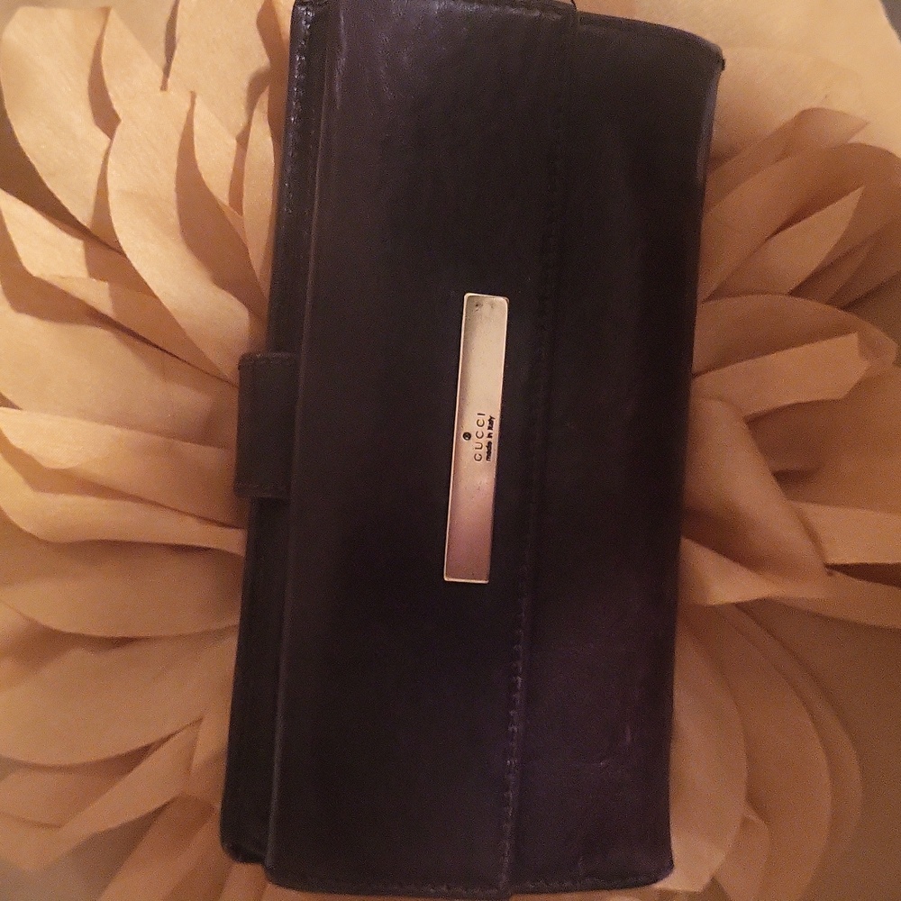 Gucci Brown Leather Long Wallet